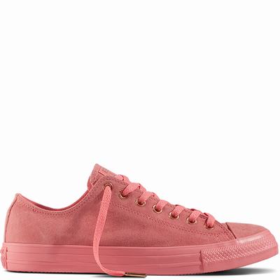 Converse Chuck Taylor All Star Suede Low Tops Womens - Orange/Orange/Gold Shoes (854TBDNK)